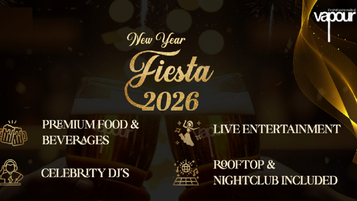 New Year Fiesta 2026 at Vapour Brewpub & Diner Sarjapur