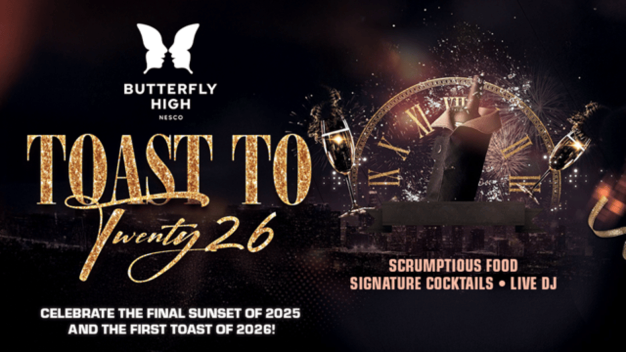 Toast to Twenty26 - NYE AT BUTTERFLY HIGH NESCO