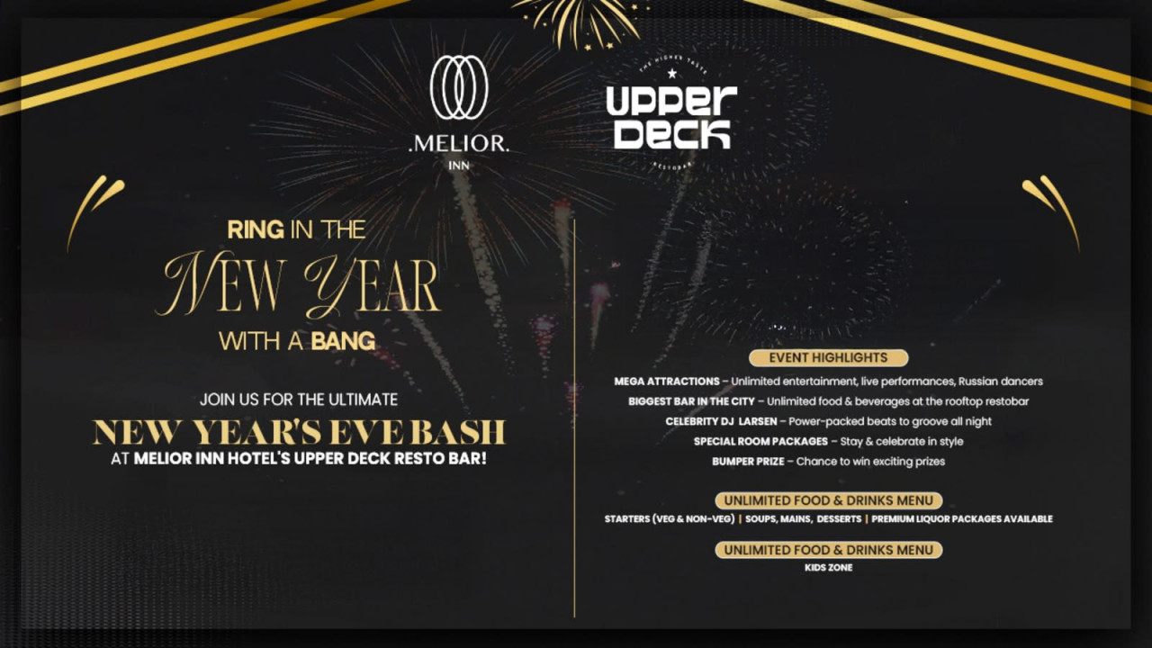 New Years Eve Bash - Melior Inn- Upper Deck Restobar