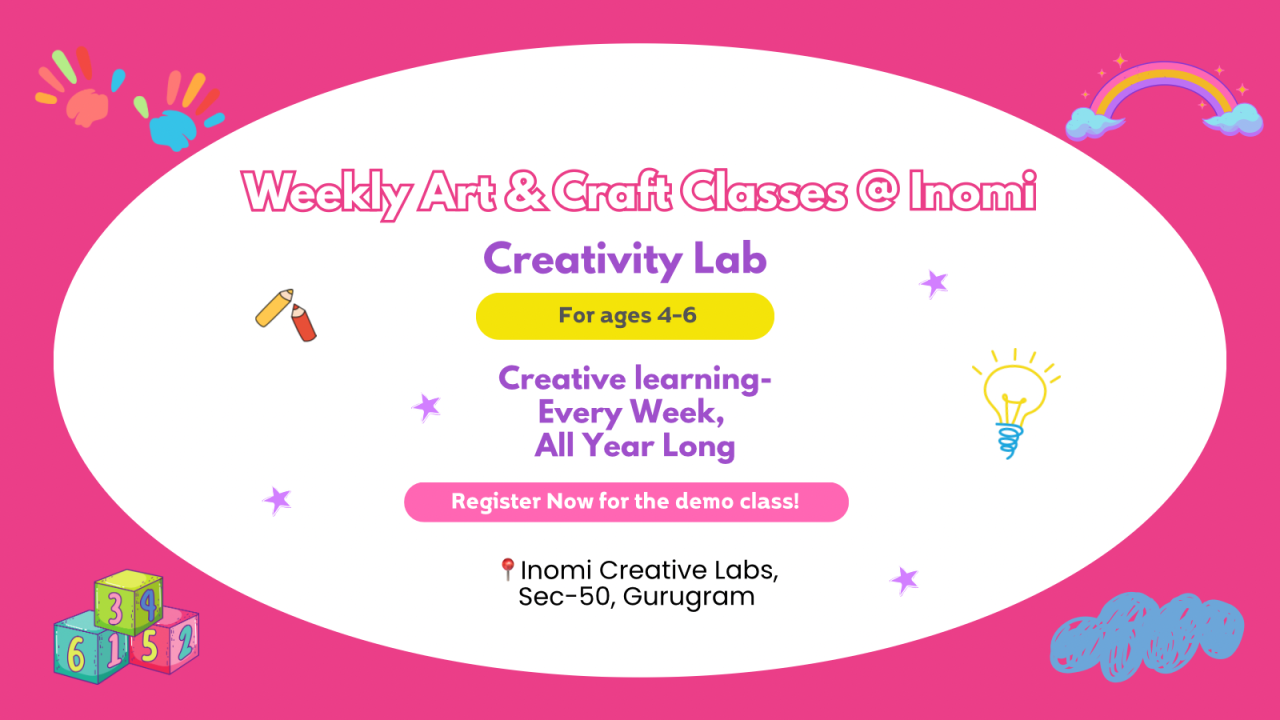 Creativity Labs – Creative Weekly Classes for Kids (4-6 Yrs)