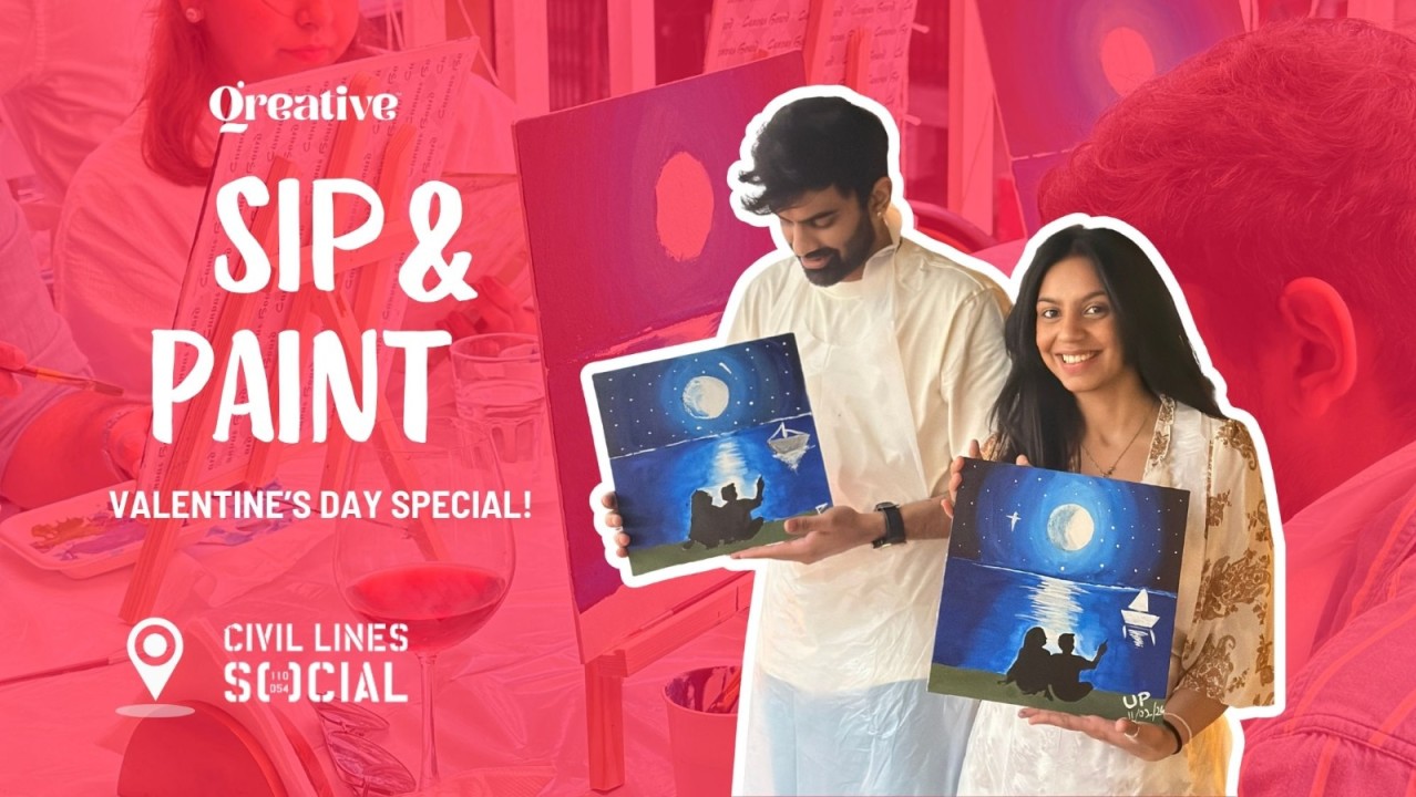 Valentine’s Sip & Paint – A Qreative Date Experience Delhi