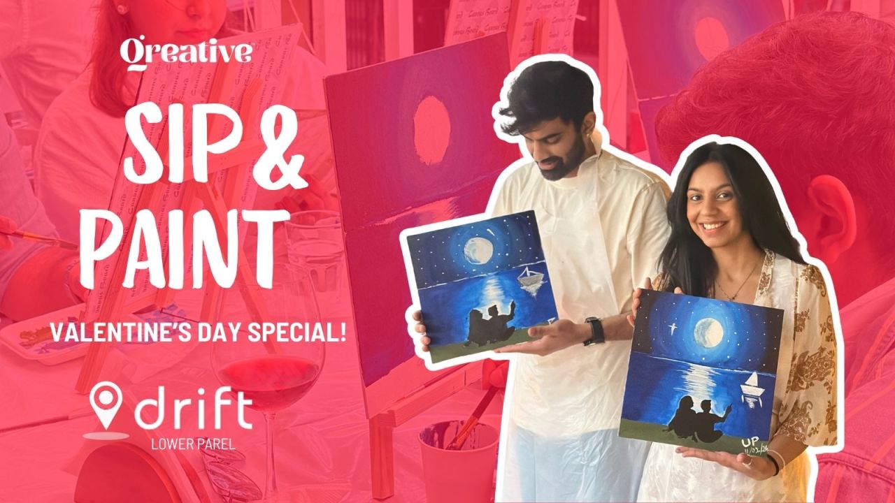 Valentine’s Sip & Paint – A Qreative Date Experience Lower Parel