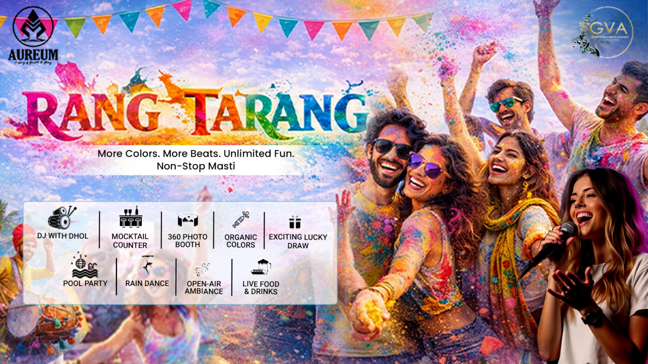Rang Tarang – Holi Pool Party with DJ, Dhol and Rain Dance