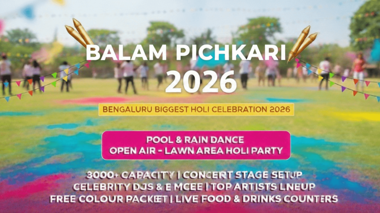 Balam Pichkari 2026: Biggest Pool-Rain Dance-Open Air Holi Concert