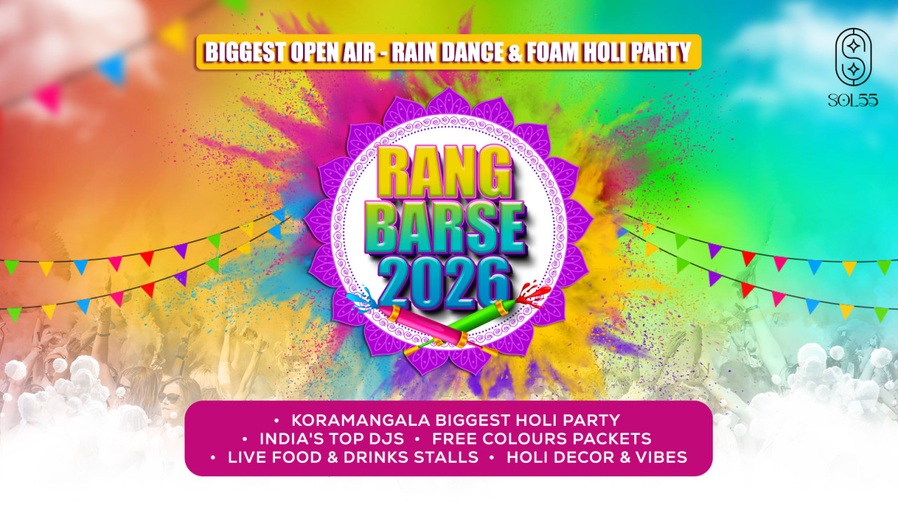 Rang Barse: Biggest Open Air-Rain Dance-Foam Holi Celebration