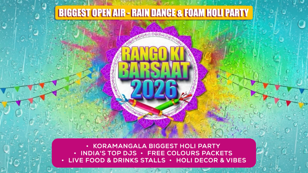 Biggest Rooftop Open Air-Rain Dance & Foam Holi Party 