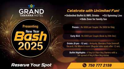 New Year Bash 2025 at Grand Tamanna Hotel  | NY2025