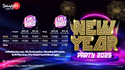 Ring in 2025 with a Smaaashing Celebration at Smaaash! Lower Parel, Mumbai | NY2025