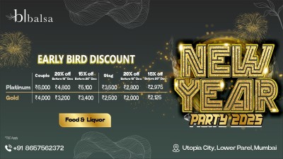 Ring in 2025 with a Grand Celebration @Balsa! Lower Parel, Mumbai | NY2025