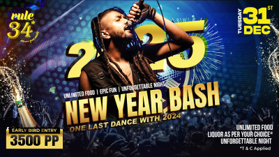 New Year Bash @ Rule 34 Ft Ronald John | NY2025