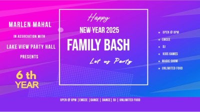 New Year Family Bash @ Chetpet Eco Park Presented by Marlen Mahal | NY2025