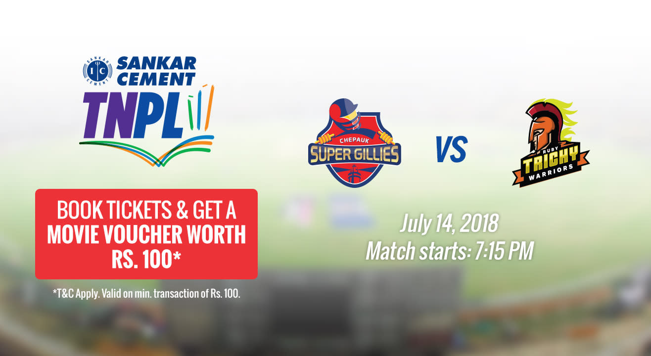 TNPL 2018 | Chepauk Super Gillies vs Ruby Trichy Warriors