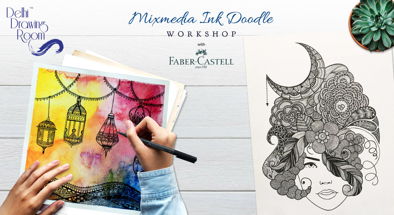 Mixmedia Ink Doodle Workshop by Delhi Drawing Room