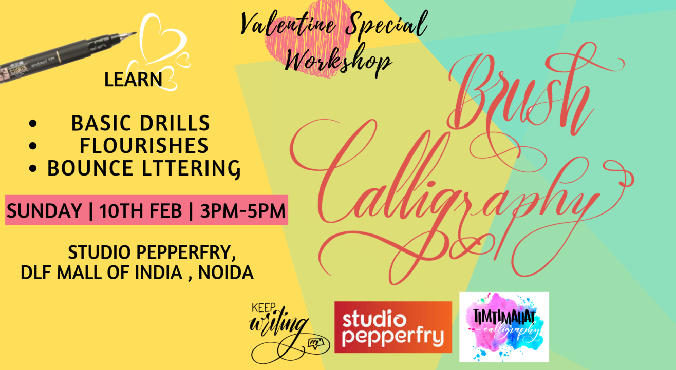 Studio Pepperfry Brush Pen Calligraphy Workshop - Noida