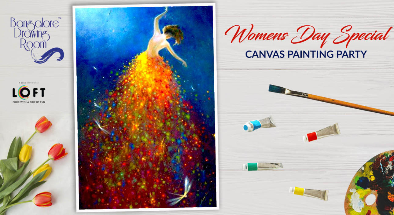 Women's Day Special Canvas Painting Party by Bangalore Drawing Room