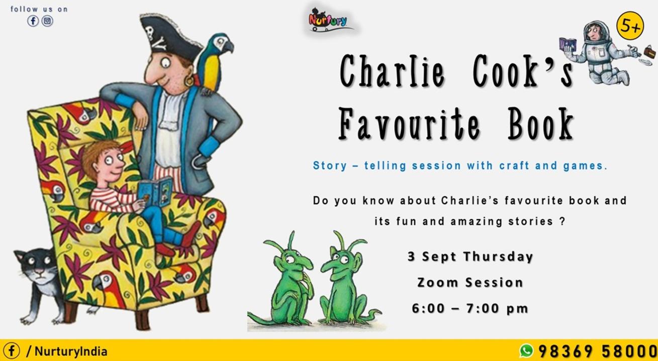 CHARLIE COOK'S FAVOURITE BOOK - Story telling session with craft & games