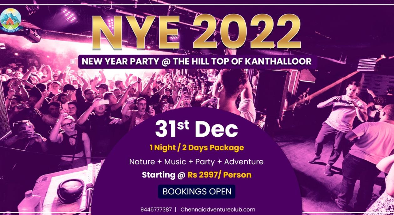 NYE 2022 @ Hill Top of Kanthalloor { 1 Night / 2 Days Package} | NYE 2022