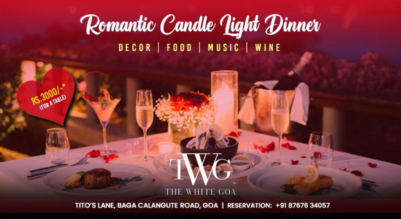 Valentines day Candle Light Dinner at Baga Beach, Goa! 14th Feb'22