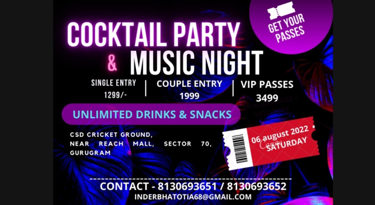 COCKTAIL PARTY & MUSIC NIGHT EVENT