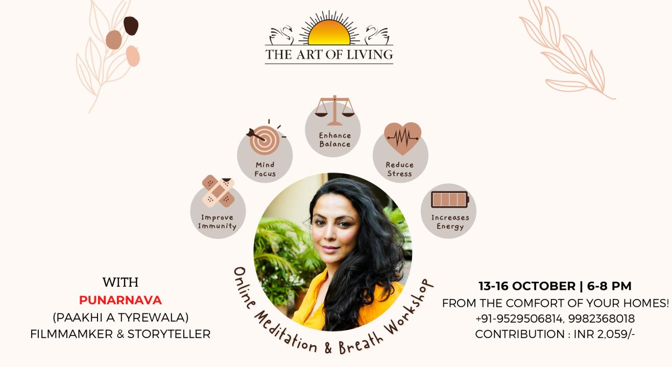 Art of Living - Online Meditation & Breath Workshop