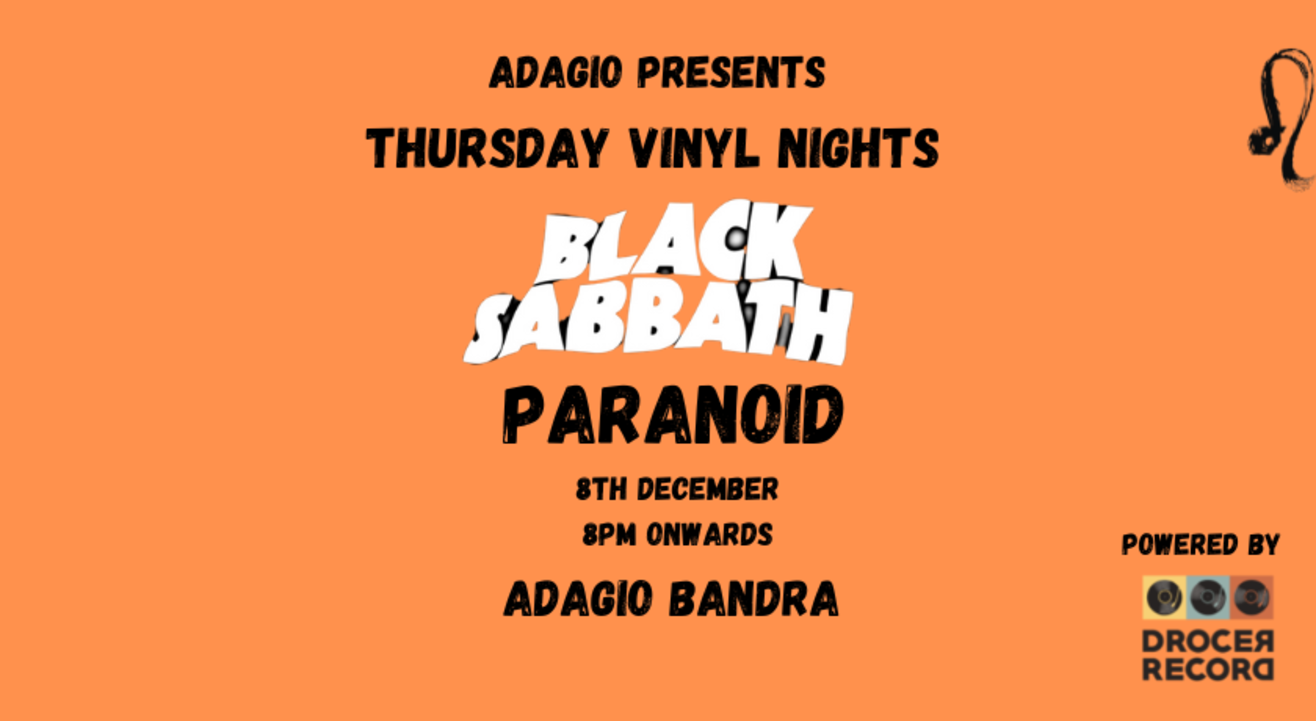 Thursday Vinyl Nights | Black Sabbath - Paranoid