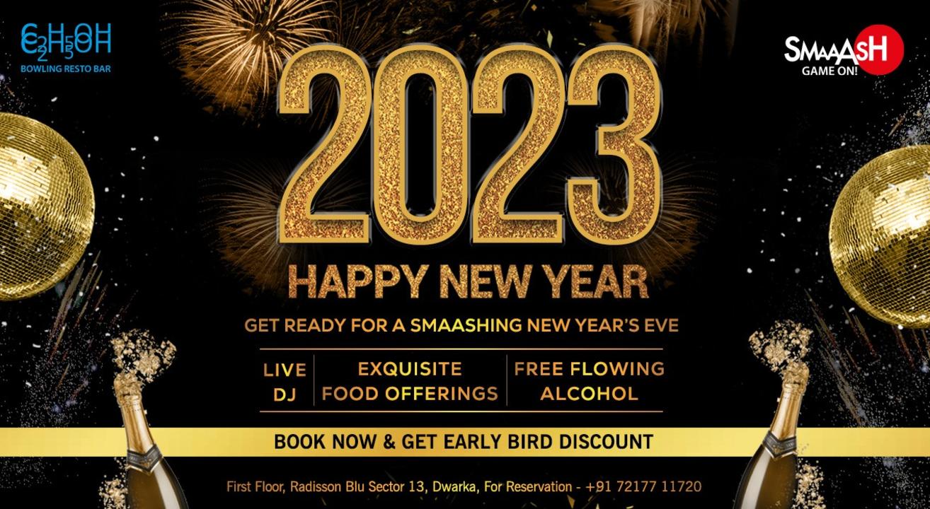 NEW YEAR'S EVE PARTY 2023 @ SMAAASH, DWARKA | NYE 2023