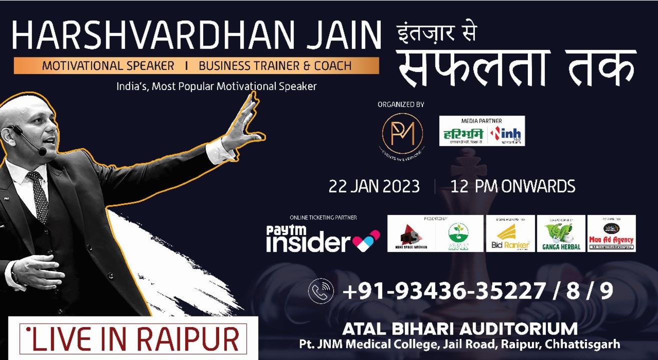 Harsvardhan Jain | Motivational Speaker | Live in Raipur 