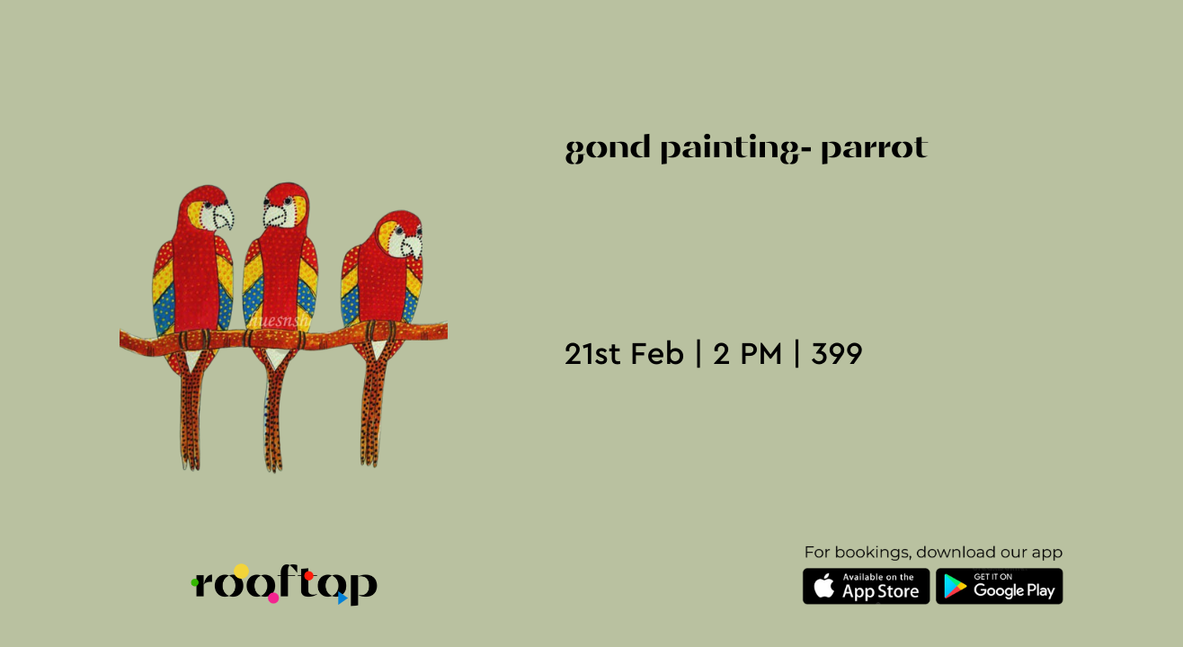 Gond Painting- Parrot