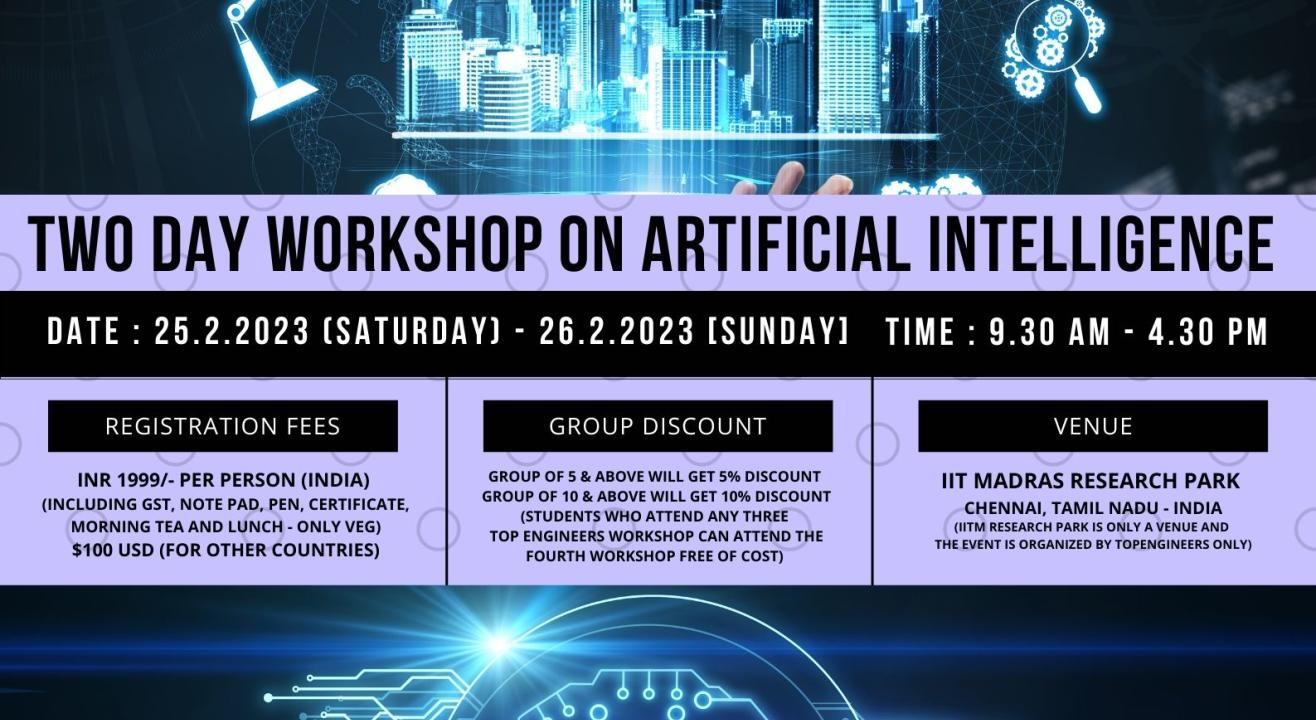 TWO DAY WORKSHOP ON ARTIFICIAL INTELLIGENCE 2023