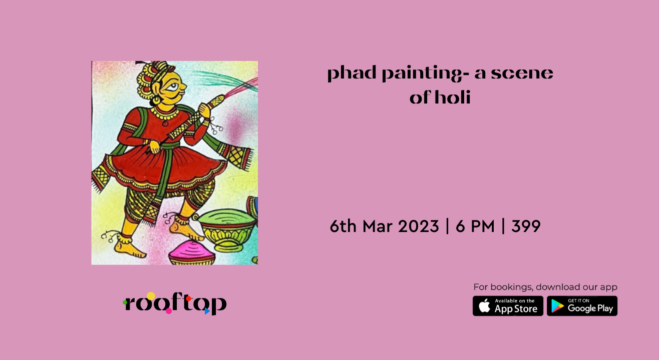 Phad Painting- A Scene of Holi