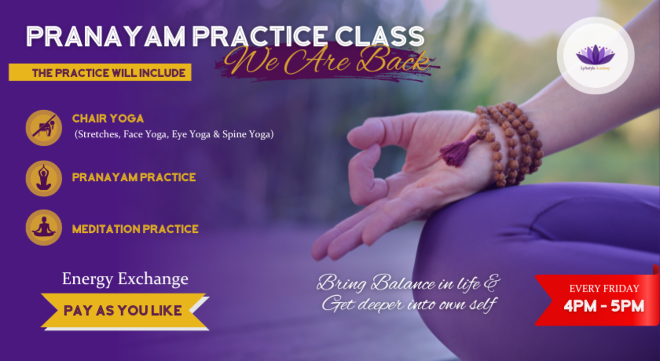 Chair Yoga,  Pranayama & Meditation Practice
