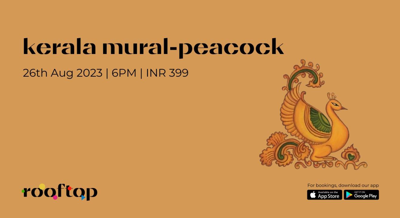 Kerala Mural-Peacock