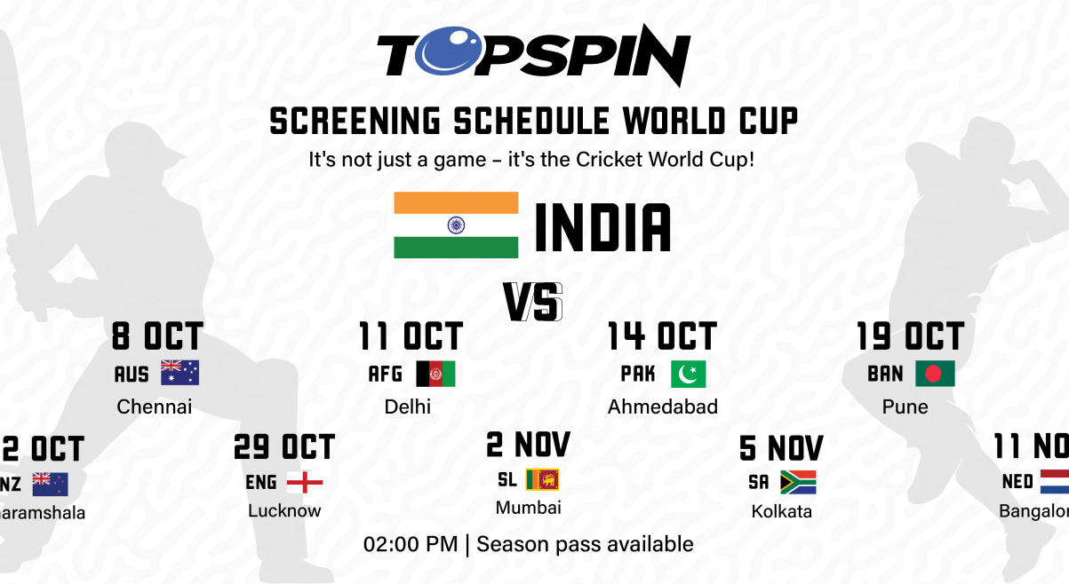 India vs pakistan LIVE SCREENING AT TOPSPIN