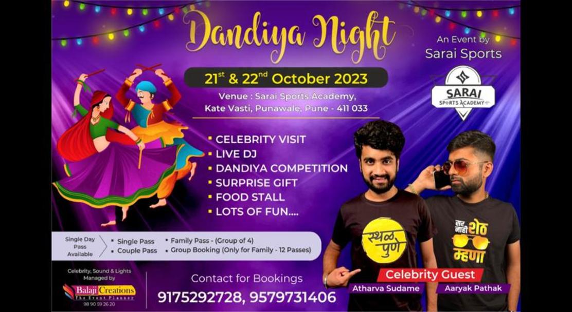 Dandiya Night By Sarai Sports Academy | Navratri 2023