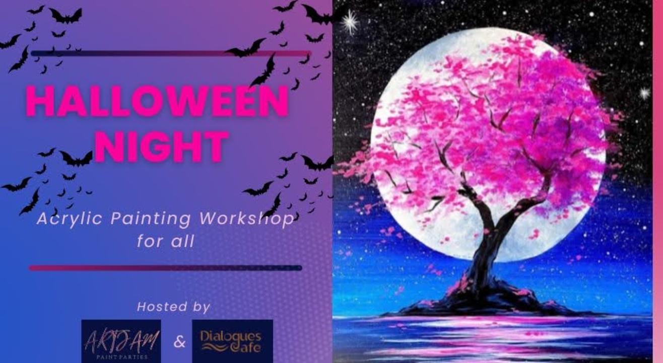 Halloween Night Acrylic Art Workshop