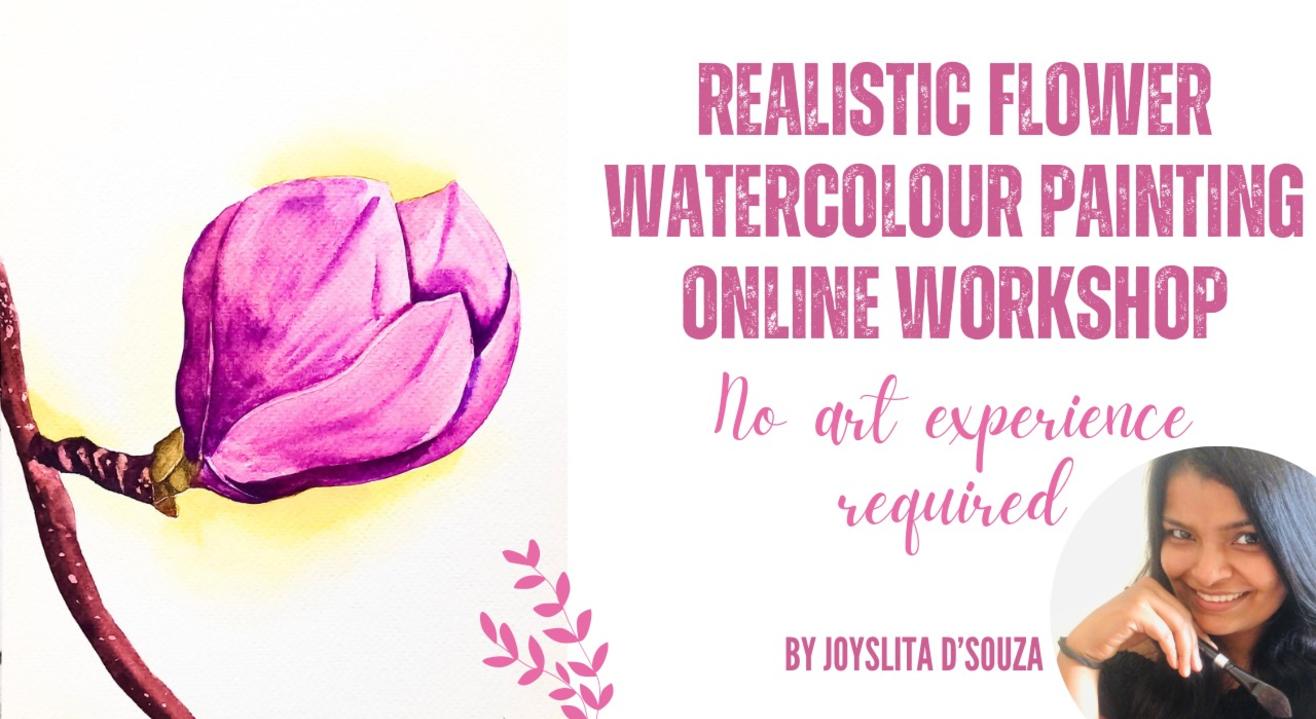 Realistic flower painting workshop