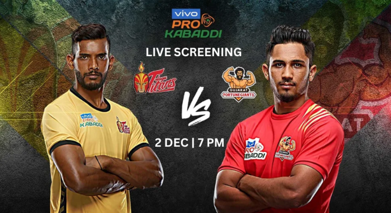 Gujarat Giants vs Telugu Titans Kabaddi Match (Live Screening)