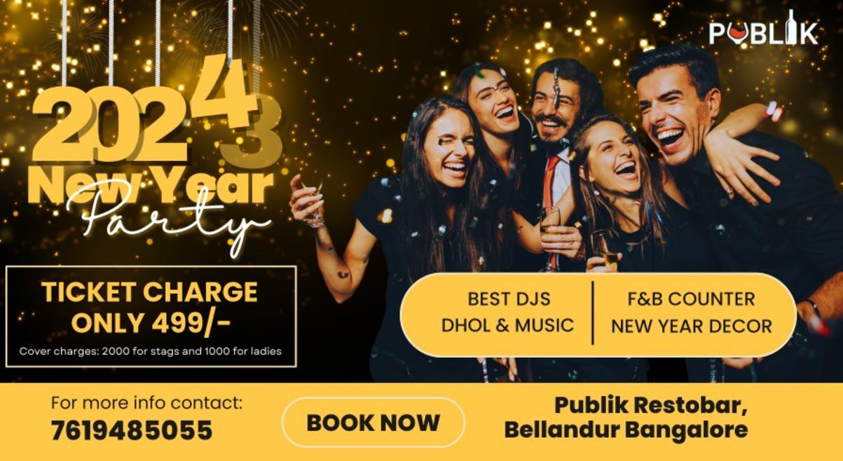 Open Air New Year Party 2024 | Publik Bellandur BLR | NY 2024