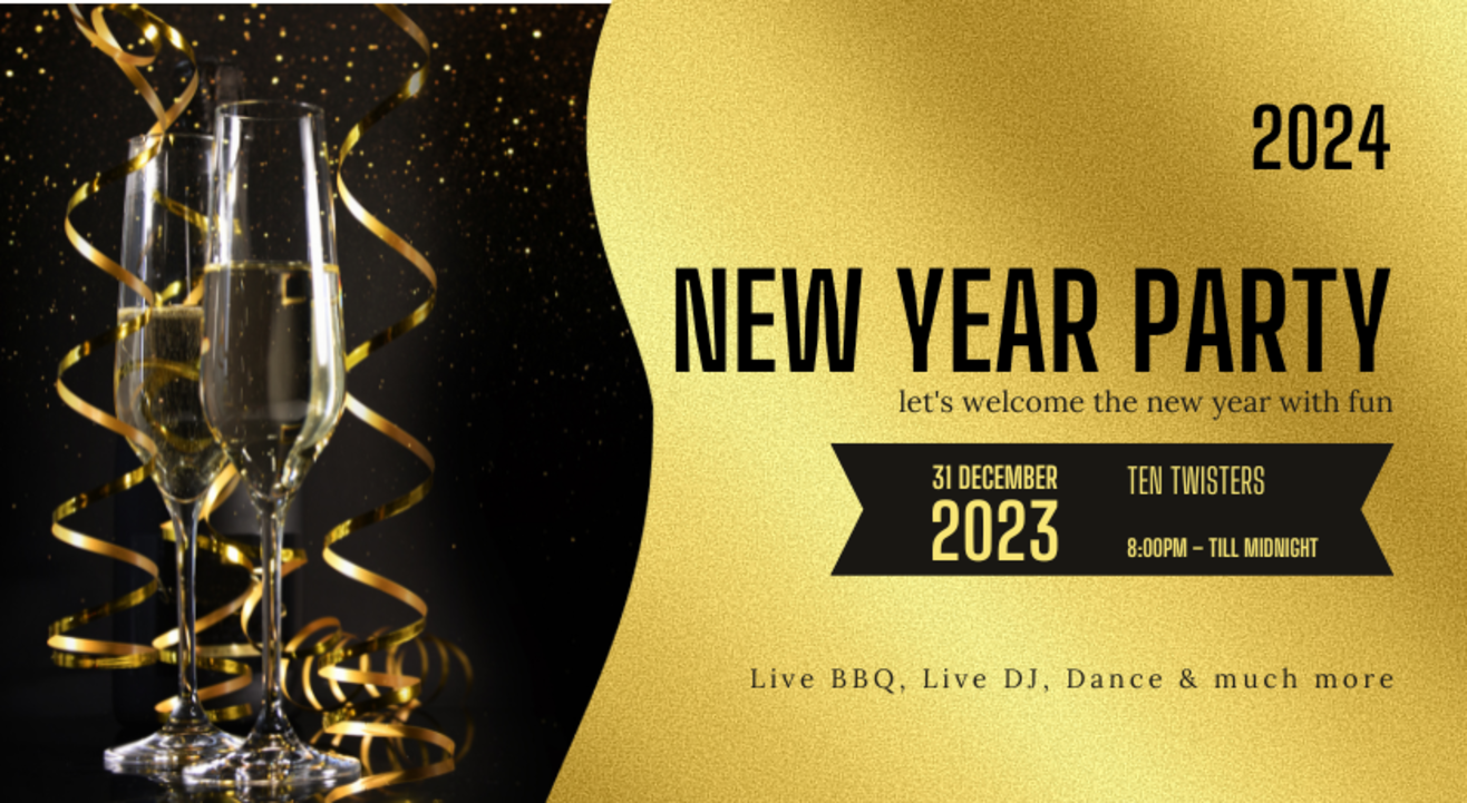 Live BBQ & DJ New Year Party at Ten Twisters | NY 2024