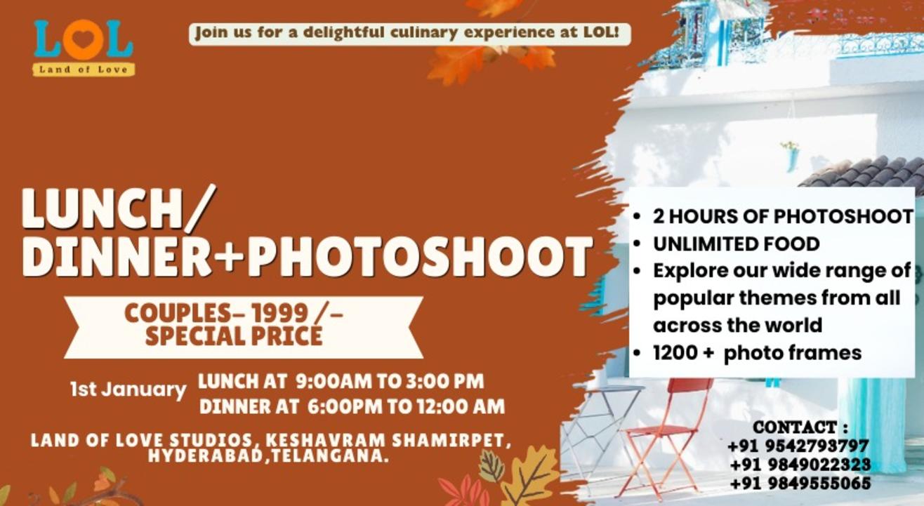 New Year Lunch/Dinner + Photoshoot unlimited | NY 2024