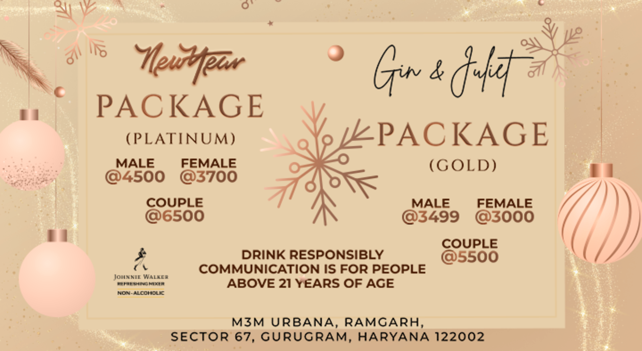 NEW YEAR'S EVE PARTY @ Gin & Juliet | Sec.67 GURUGRAM | NYE 2024 | NY 2024