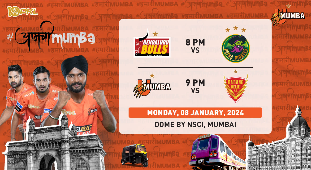 PKL 2023-24: Bengaluru Bulls v Patna Pirates and U Mumba v Dabang Delhi K.C