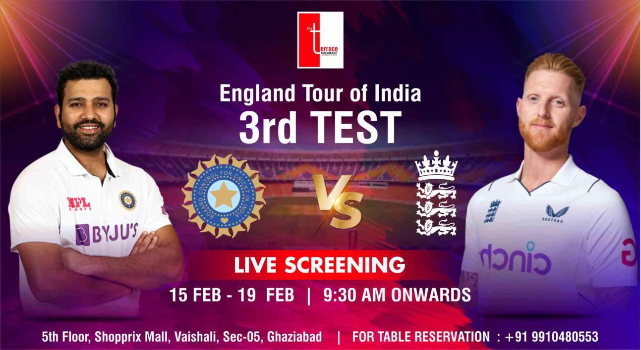 India vs England 3rd Test Match (Screening)
