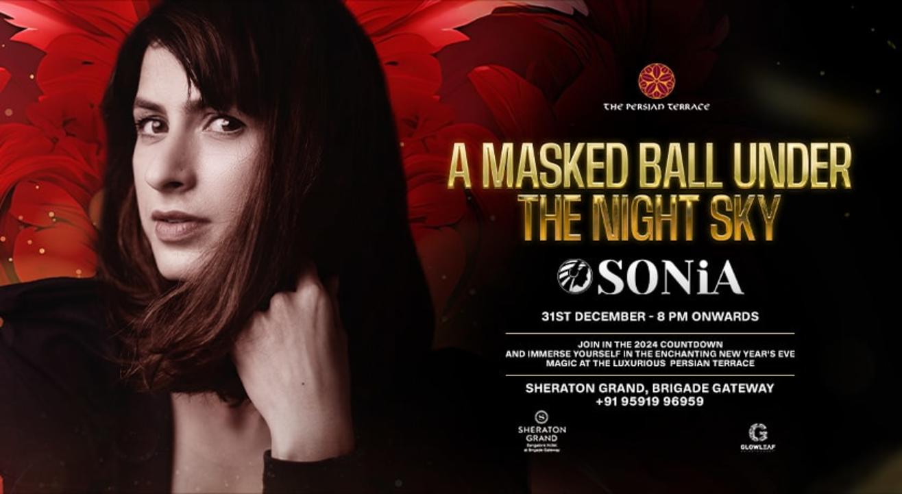 A masked ball under the night sky - NYE at The Persian Terrace | NY 2024