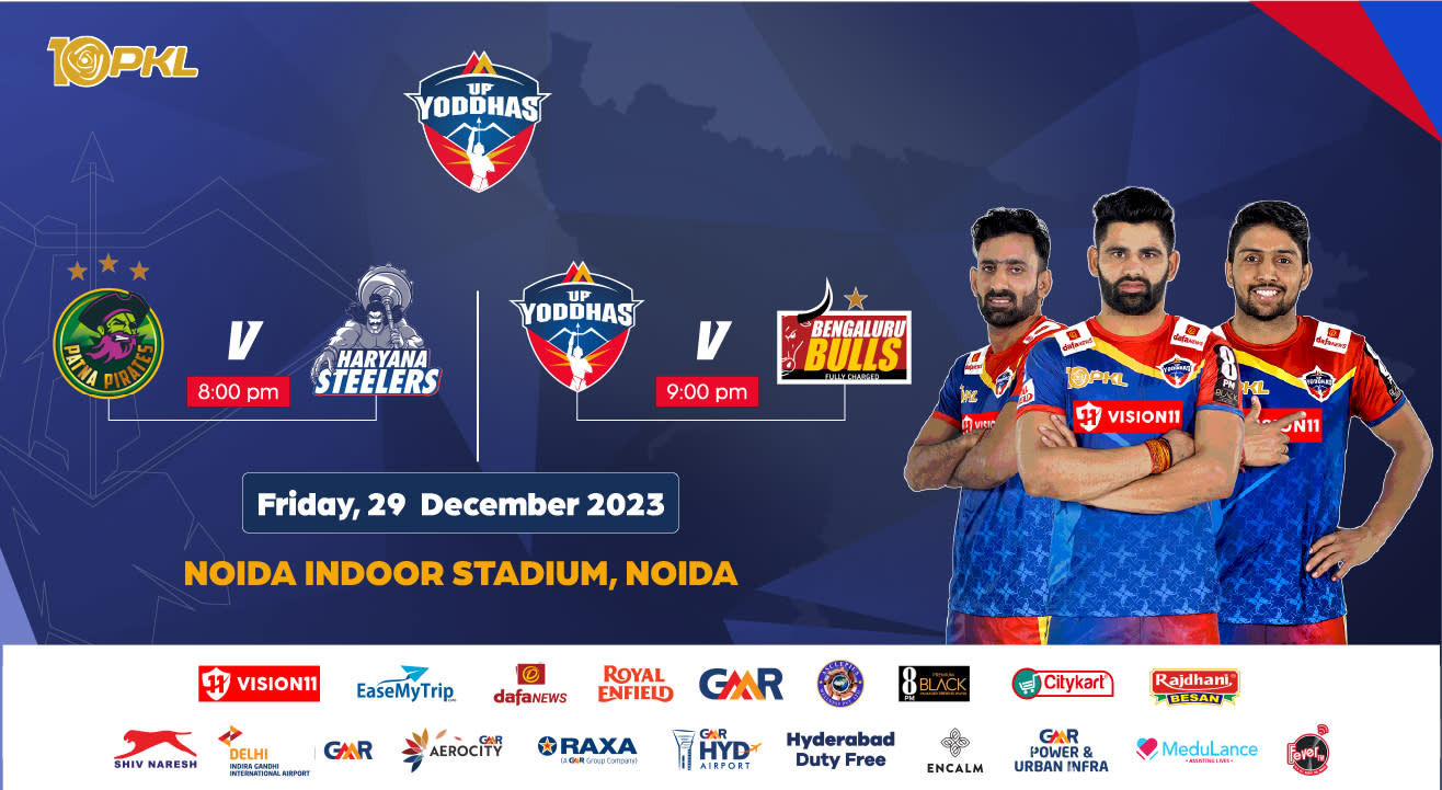 PKL 2023-24: Patna Pirates v Haryana Steelers and U.P. Yoddhas v Bengaluru Bulls