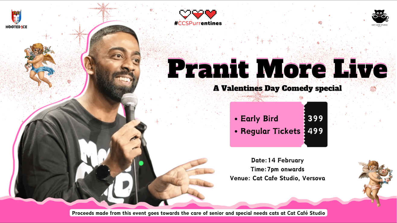 Pranit More Live! Valentines Day special at Cat Café Studio