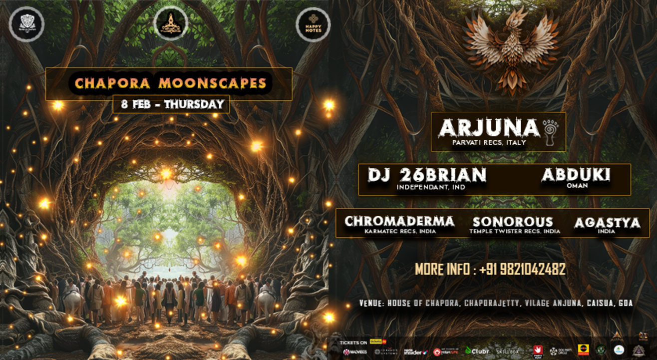 Chapora Full Moon with Arjuna (Parvati Recs ,Italy ) ,Dj 26brian & more 