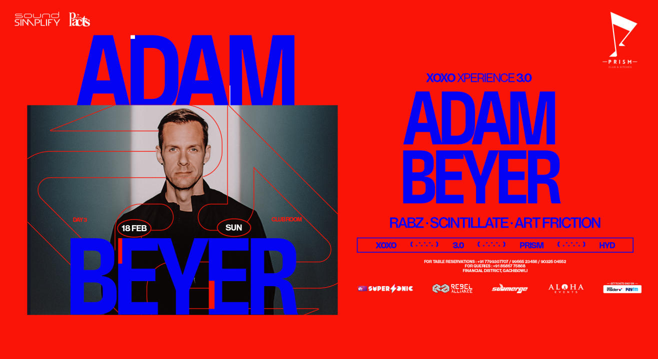 XOXO Xperience ft Adam Beyer at Prism