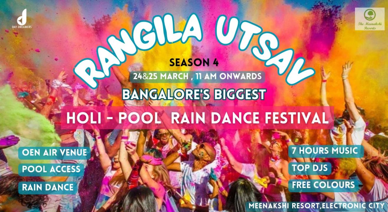 Rangila Utsav- Biggest Holi Pool Rain Dance Festival | HOLI 2024