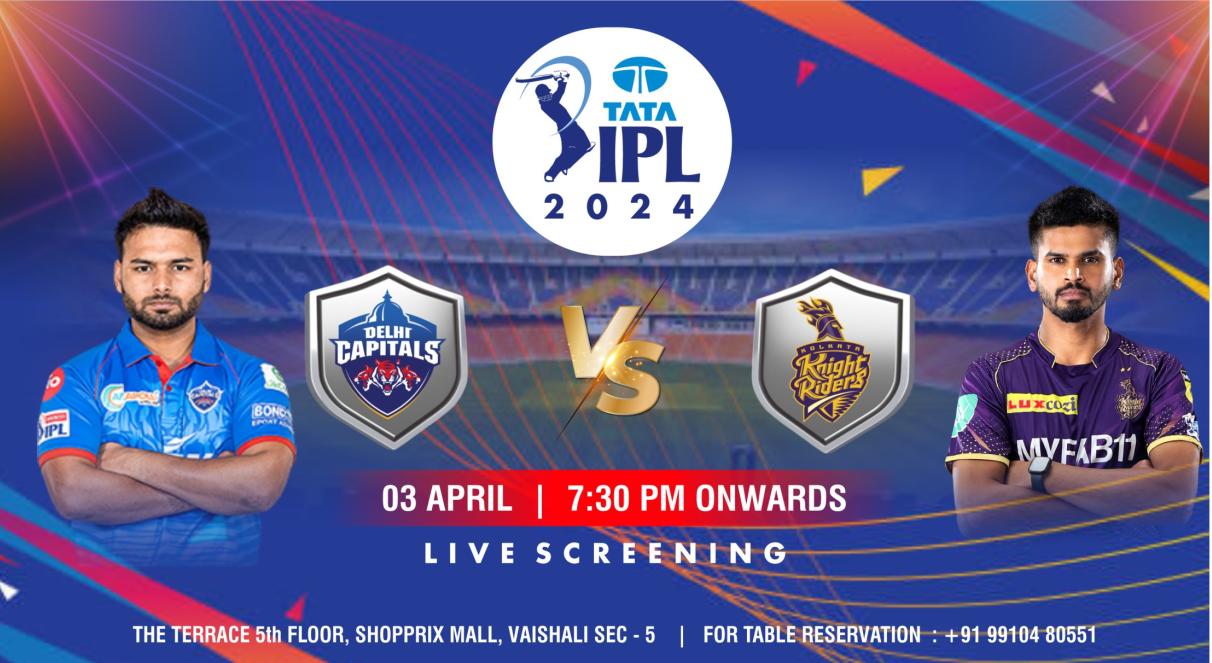 Screening of DC vs KKR IPL 2024 @The Terrace